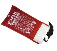 RIVERWELD Couverture Anti-Feu 1,2 m x 1,2 m - Protection Incendie Maison/Cuisine/Voiture - Ignifuge Norme EN 1869 - Pour Cheminée, Camping & BBQ