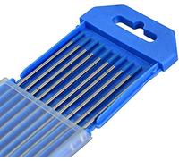 RIVERWELD Électrode de tungstène pour soudage TIG 2% lanthânisée WL20, Bouts bleu ciel, 2,0 mm x 175 mm, Paquet de 10