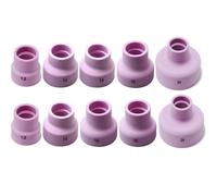 RIVERWELD Lot de 10 buses en céramique TIG 53NACN -12# 14# 16# 24# Kit de tailles assorties pour torches de soudage TIG SR WP 9 20 17 18 26