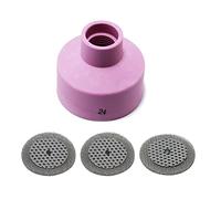 RIVERWELD Lot de 4 buses en céramique 53NAHCN -24# en verre pyrex TIG Cups 53NAbSP3-24# pour torches de soudage SR WP 9 20 17 18 26