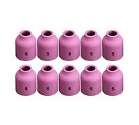 RIVERWELD Tasses céramiques à lentille de gaz TIG buses en alumine 53N59 5# 8.0mm pour QQ300 PTA SR DB WP 9 17 18 20 25 26 Torche de soudage TIG 10pcs