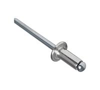 Rivet Aluminium Tige Acier Tête Large 4.8X40-200 pièces