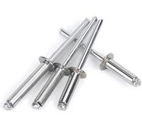 Rivet aveugle à sertir, Rivets aveugles en acier inoxydable, Type pliable, argent M3.2 M5 M6.4(M5 x20 50pcs)