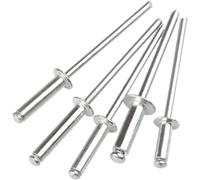 Rivet aveugle à tête bombée, Rivets aveugles en aluminium avec tige acier à tête bombée, M2-M6.4, 5 mm-25 mm, paquet de 150 pièces(18mm,M4-10pcs)