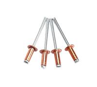 Rivet aveugle M2.4 M3.2 M4 .8, Rivets Pop en cuivre rouge, tête demi-ronde, vis à capuchon de traction Type ouvert(10pcs M4x6.4)