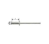 Rivet aveugle multiserrage alu standard tête semi-bombée 4x13mm (Par 1000)