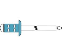Rivet aveugle PolyGrip® tige dxl 4,0x10,0mm VA 75 pcs. GESIPA