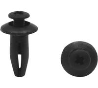 Rivet Clips Fixation Noir Plastique Poussoir 5mm Dia Pare-Chocs Porte Voiture 100Pcs