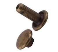 Rivet Double,Rivets Pour Cuir,Kit Rehes Cuero,Rivet En Métal,100Pcs Double Rivet Tubulaire Métal Cuir Artisanat Réparation Goujons Décoration (Patine Verte)