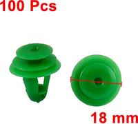Rivet en plastique Trou 8mm panneau garnissage porte voiture Agrafe Vert 100 Pcs