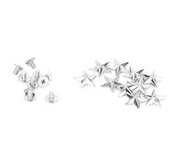 Rivet étoile en métal, rivet de vêtement de décoration de rivet de vis de pointe, alliage de zinc durable de résistance à l'usure pour des sacs, des vêtements, des(14mm convexe argent)