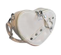 Rivet Heart S Hands Hand Color Couleur Portable PU Rivet Sac à épaule Cardiaque Cloutée pour Femmes Taille Bordeaux Heart S Bagrivet Purserive adapté aux Adoptions (Taille Unique)