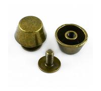 Rivet Metal Lot de 10 à 50 rivets métalliques for sac main, boucles vis, pieds protection for le fond du, clous plats, for bricolage, maroquinerie pour Métal(Bronze,20Pcs)