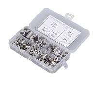 Rivet Nut M3 M4 M5 M6 M8 en Alliage d'Aluminium, Tête Ronde Plate Moletée, Lot de 100 Pièces - Fixation Solide, Résistante à la Rouille, Pour Véhicules et Usage Polyvalent