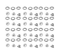 HEEPDD Rivet Oeillets, 100pcs Rivet Cuir Rivet Oeillets en métal colorés en Aluminium de 4mm pour Chaussures vêtement Sac Artisanat Projet de Bricolage(White)