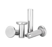 Rivet plein Boulons à ongles à tête ronde et plate en acier inoxydable 304, rivets solides auto-bouchants, 5/50 pièces(10Pcs M6,22mm)