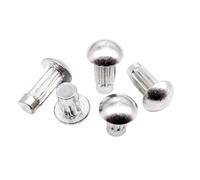 Rivet plein en aluminium, Rivets solides à tige moletée tête de bouton en aluminium for plaque signalétique d'étiquette M2-M4 3-10mm paquet 100(3mm,M2)