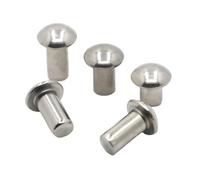 Rivet solide à tête ronde en acier inoxydable 304 | 304 acier inoxydable M0.8-M1.6 10-50 pièces for outils de jardin pelle, fourchette à creuser(4mm,M1 10pcs)