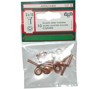 Rivet tête fraisée - cuivre - 3x15 mm
