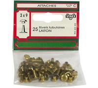 Rivet tubulaire - VYNEX - 3x9 mm - laiton