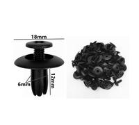 Rivet Universel En Plastique Blanc Arc-En-Ciel Pour Grande Couverture De Voiture",Clip De Fixation À Vis,Plafond De Toit,Grande Structure Mixte,6 000,8mm,"6mm - Type 20pcs 6mm Black