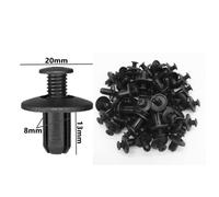 Rivet Universel En Plastique Blanc Arc-En-Ciel Pour Grande Couverture De Voiture",Clip De Fixation À Vis,Plafond De Toit,Grande Structure Mixte,6 000,8mm,"6mm - Type 20pcs 8mm Black