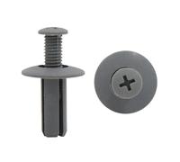 sourcing map 100 Pcs Rivet en Plastique Trou de 8mm Gris Type-Poussoir Agrafe pour Garde-Boue de Voiture