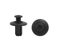 sourcing map 20 Pcs Rivet en Plastique Voiture intérieur Type Poussoir vis Expansion pour Trou 8mm Noir
