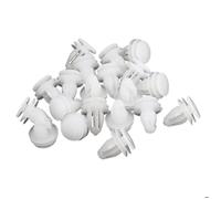 Rivet véhicule SOURCING MAP 20pcs Rivet Plastique Retenue Porte Garniture Clips Fastener Blanc pour voiture