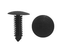 Rivet véhicule SOURCING MAP 50pcs Rivet Plastique Glissière Porte Voiture Habillage Agrafe Retenue 6mm Trou Noir