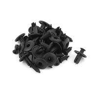 sourcingmap Rivet Plastique Noir Push en Bumper Porte rivets Clip 8 mm Trou 25pcs