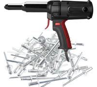 Riveter with Cable, Professional 220V Electric Auto Core Extraction Riveting Tool Kit with Case for 5/32" (4mm) to 1/4" (6.4mm) Rivets