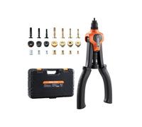 Riveteuse Manuelle 34 cm Kit d'Outils à Riveter avec 7 Mandrins 70 Ecrous