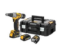 Riveteuse à batterie de 18 V pour rivets de 4,8 à 6,4 mm, moteur sans balais alimenté par batterie powerstack, 2 piles incluses XR