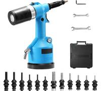 Riveteuse pneumatique SucceBuy, riveteuse pneumatique, force de traction 20,2 kN, kit pistolet à rivets, pistolet à air comprimé hydraulique haute performance pour la mécanique, la construction, la ré