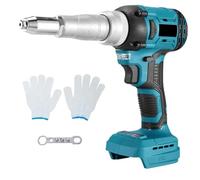 Riveteuse Sans Fil Compatible avec Makita Batterie, 20,000N Pince à Rivets Sans Balais, LED Electrique Pistolet à Riveter pour Rivets Aveugles de 2,4 à 4,8mm (Sans Batterie)