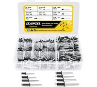 Rivets, 400 Pièces rivets pop Aveugles En Aluminium - 3mm/5mm Rivets à Bout Ouvert, Rivets Pop Pour la Maison De Bricolage, l'automobile, l'aviation (Noir)