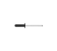 Rivets 4x12 mm noir RAL 9005 ALU acier par 100