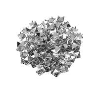 Rivets à clous carrés en argent/nickel pour vêtements en cuir, sacs, jeans, artisanat, clous pyramide punk pour décoration., argent/nickel 9 mm
