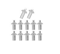 Rivets à frapper Rivets à âme en aluminium, clous à expansion à tête ronde, vis autotaraudeuses à percussion, clous de fixation for meubles de maison(100Pcs,5X9MM)