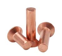 Rivets à tête fraisée en cuivre massif M3 M4 M5 M6(5mm,M2 (50Pcs))