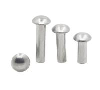 Rivets à tête ronde en alliage d'aluminium, M2 .5 M3 M4 M5 M6 M8, solides, auto-obturants, 10 50 pièces(M5 20pcs,6mm)