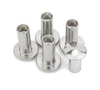 Rivets à tête ronde en aluminium GB873 M2 M2.5 M3 M4 M5 M6, tige semi-creuse, diamètre 2-6 mm, longueur de vis 3-30 mm, 10/50 pièces(50Pcs M2,14mm)