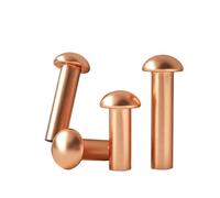 Rivets à tête ronde solides, Assortiment de rivets en cuivre M1,5-M8 2-50 mm à tête cylindrique bombée, frapper la main GB867(45mm,M8-1pcs)