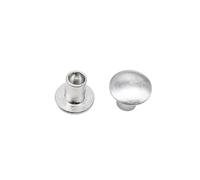 Rivets à tête ronde solides, Lot de 170 rivets semi-creux en aluminium M2,5 M3 M4 M5 M6, argent, plusieurs tailles(5MM-M2.5)