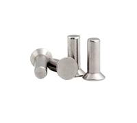 Rivets à tête ronde solides, Rivets auto-enfichables à tête fraisée en aluminium GB869 M2 M8, paquet de 335 pièces(25mm,50pcs M4)