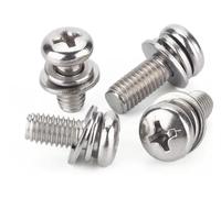 Rivets à vis Écrous et boulons carrés, 10 à 50 pièces M1.6 M2 M2.5 M3 M4 M5 M6 M8 304, vis à tête cylindrique, rondelle plate, joint à ressort, boulon d'assemblage