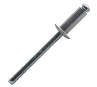 200 rivets standards à aluminium/acier à tête plate à Ø4,8x45mm - SCELL-IT - ASD4845