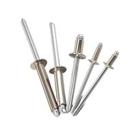 Rivets Aveugles à Bride 6/8/10/20mmM3 M3.2 M4 .8 Rivets aveugles Pop tête de dôme en acier tige mandrin d'échappement pour Connexion(ALL-STEEL STRUCTURE,M4x13mm (10Pcs))