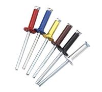 Rivets Aveugles à Bride Rivets pop en aluminium colorés M3.2 M4 M5, extrémité ouverte aveugle avec fleur de prunier pour Connexion(Gold,M4x10mm(50Pcs))
